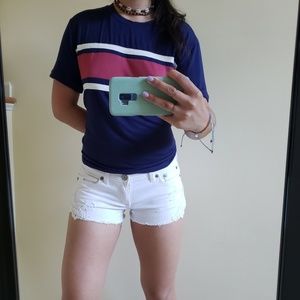 Mudd Low Rise 3in White Jean Shorts